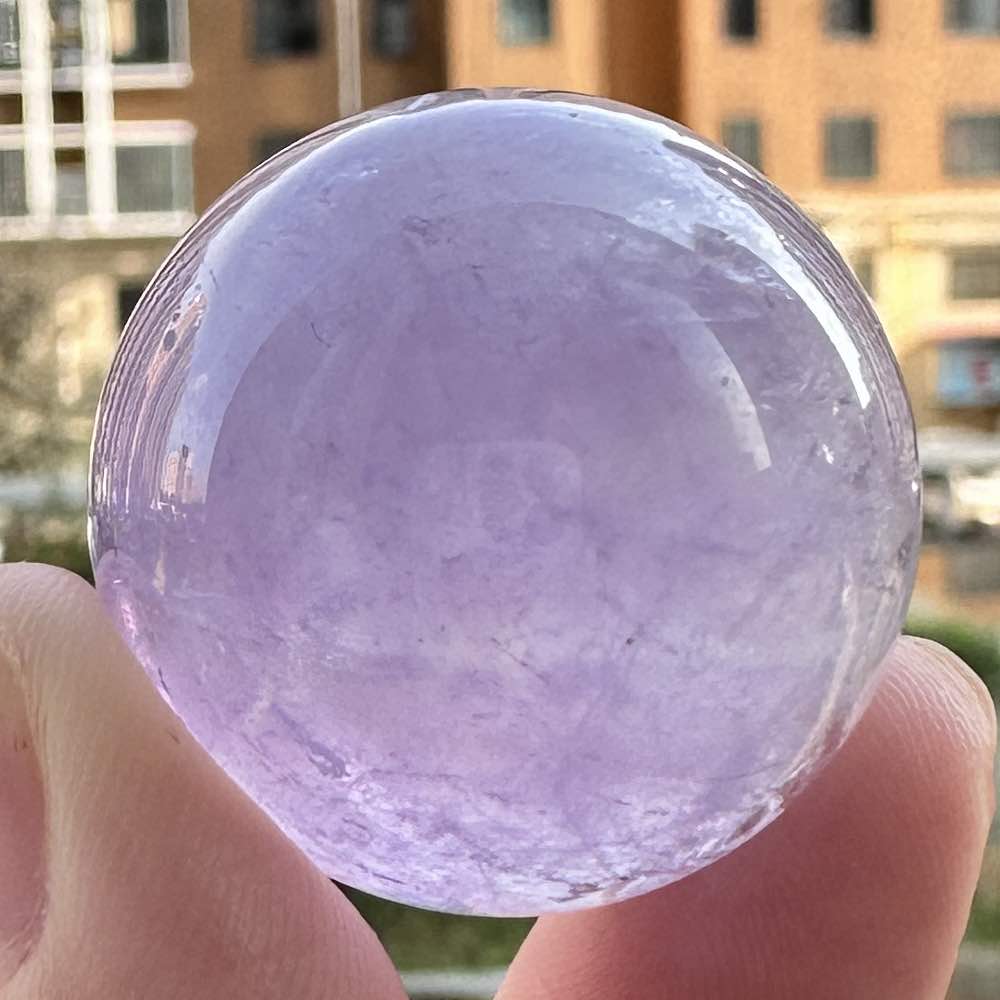 Natural Amethyst Mini Sphere, Different Sizes and Quality; Translucent Amethyst Crystal Sphere, Small Amethyst Orb, High-quality Crystal Ball, Gemstone Sphere