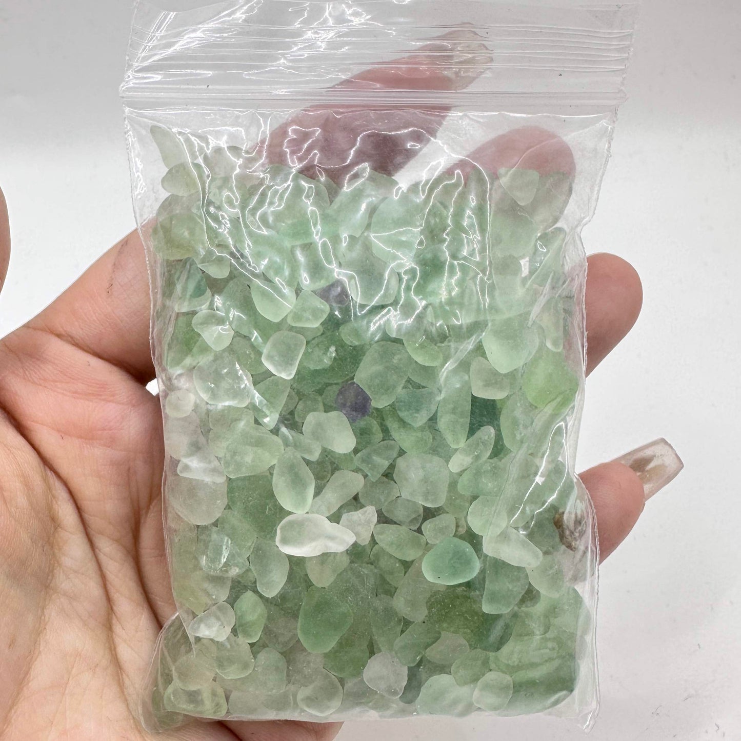 Natural Green Fluorite Crystal Chips, Green Fluorite Gemstone Chips