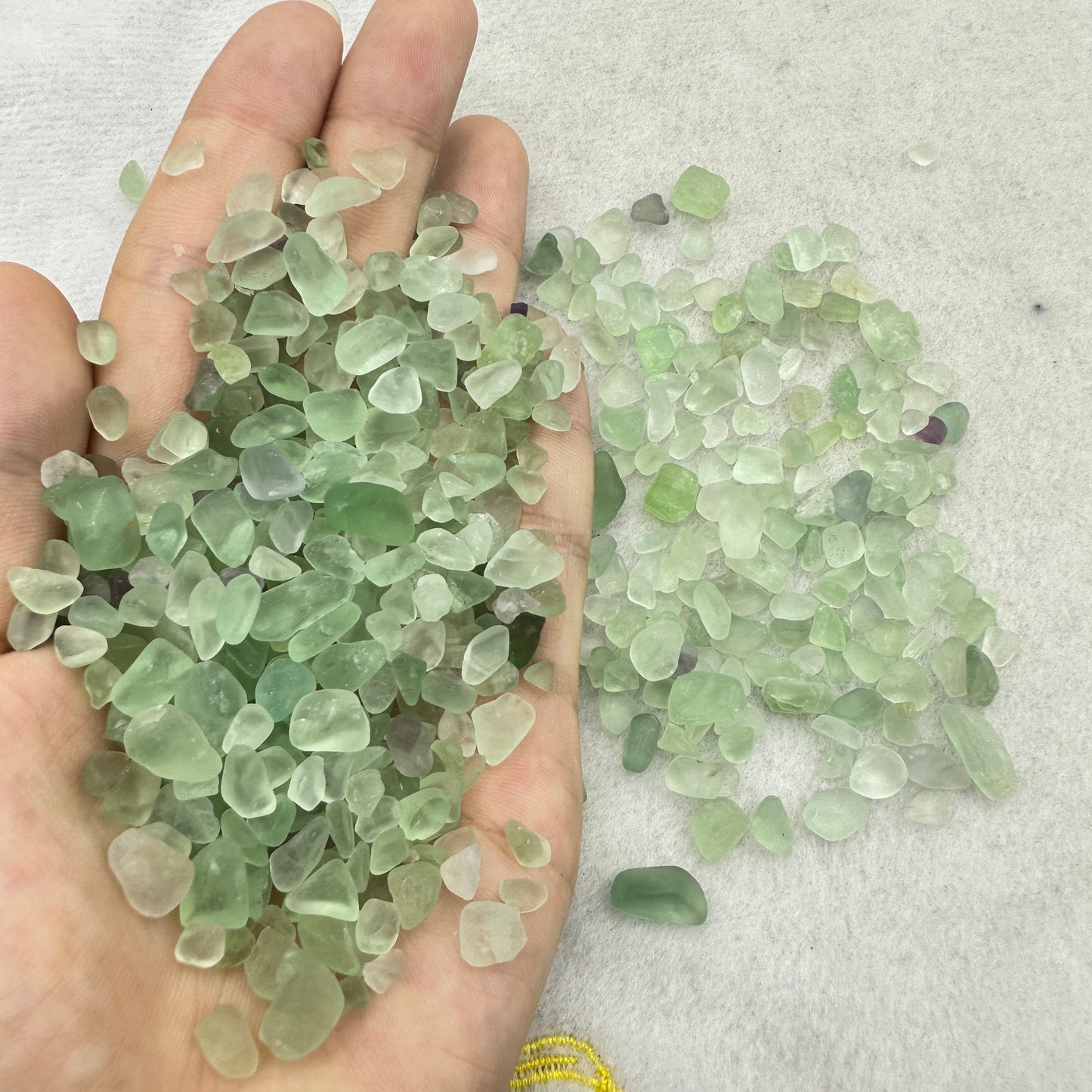 Natural Green Fluorite Crystal Chips, Green Fluorite Gemstone Chips