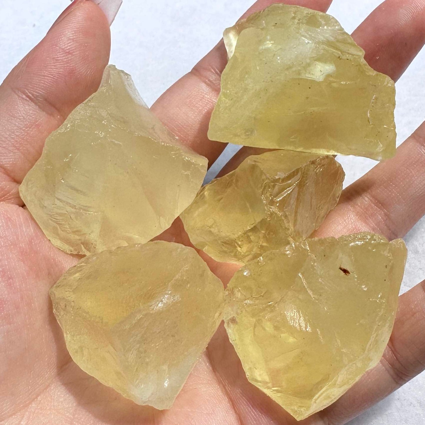 Nature Citrine Raw Stones, Heat-treated Citrine Crystal Chunks