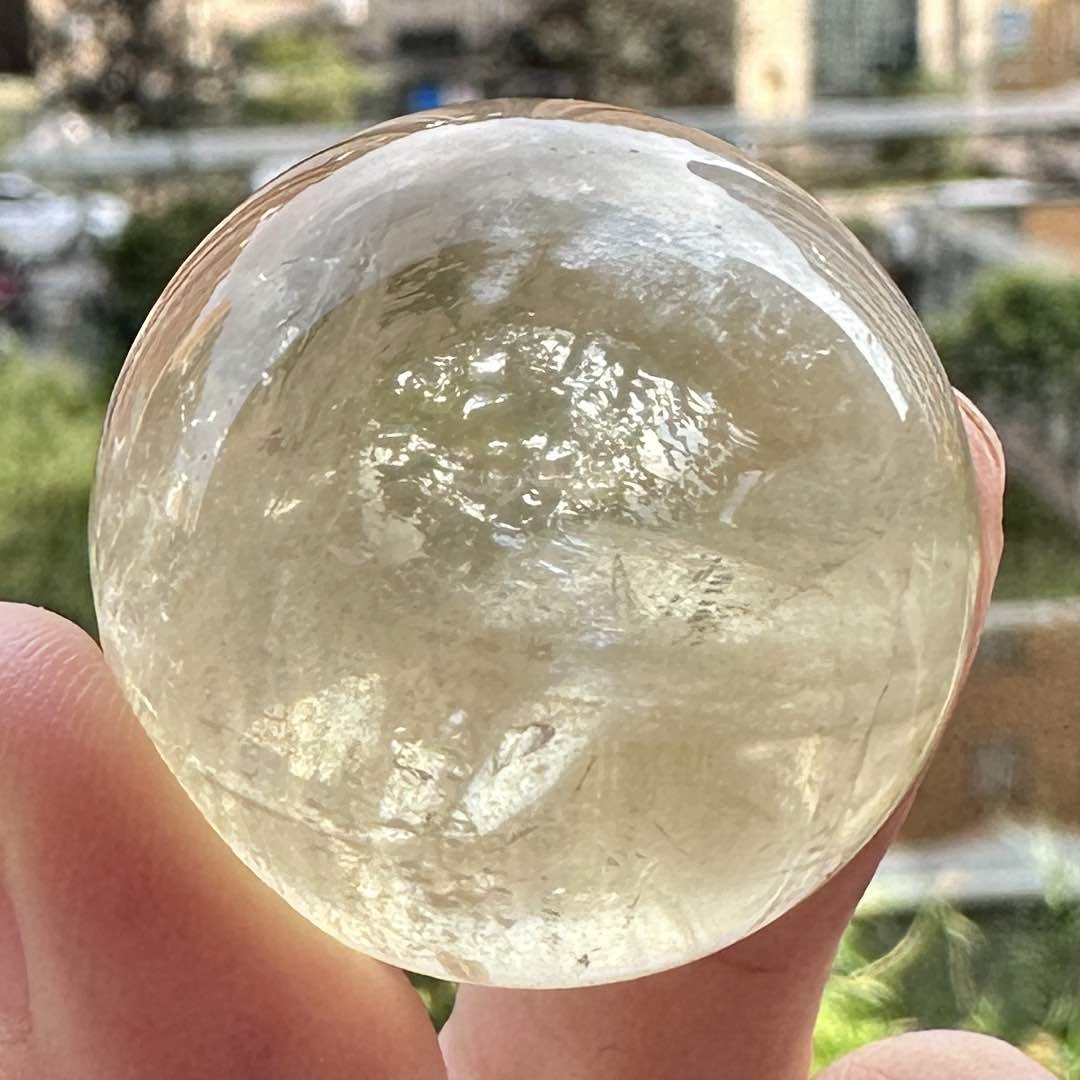 Heat Treated Citrine Crystal Ball; Citrine Mini Sphere