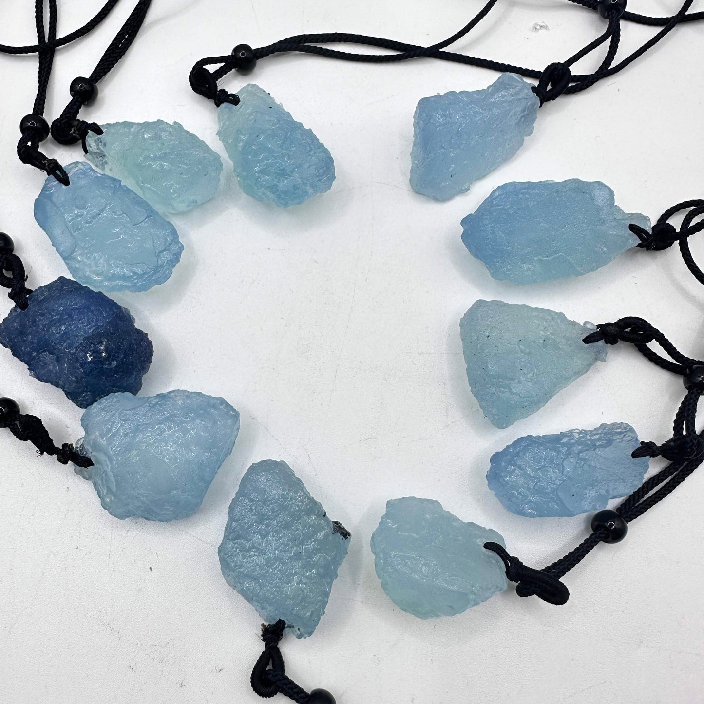 Nature Aquamarine Raw Stone Pendant with Protective Gel Coat, DIY Aquamarine Pendant, Aquamarine Stone Charm