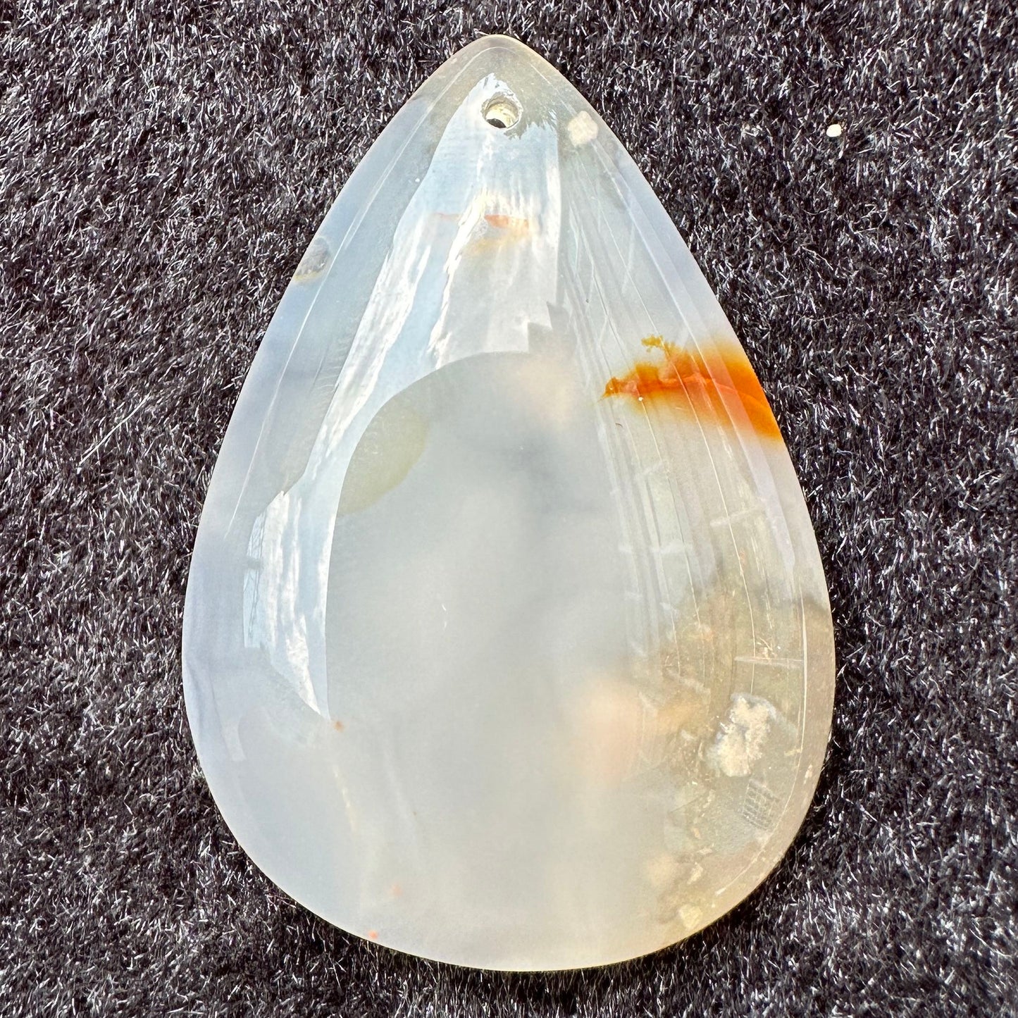 Natural Flower Agate Tear Drop Pendant - Drilled, No Thread; Sakura Agate Teardrop for Jewelry Making, Unique Fashion Accessory