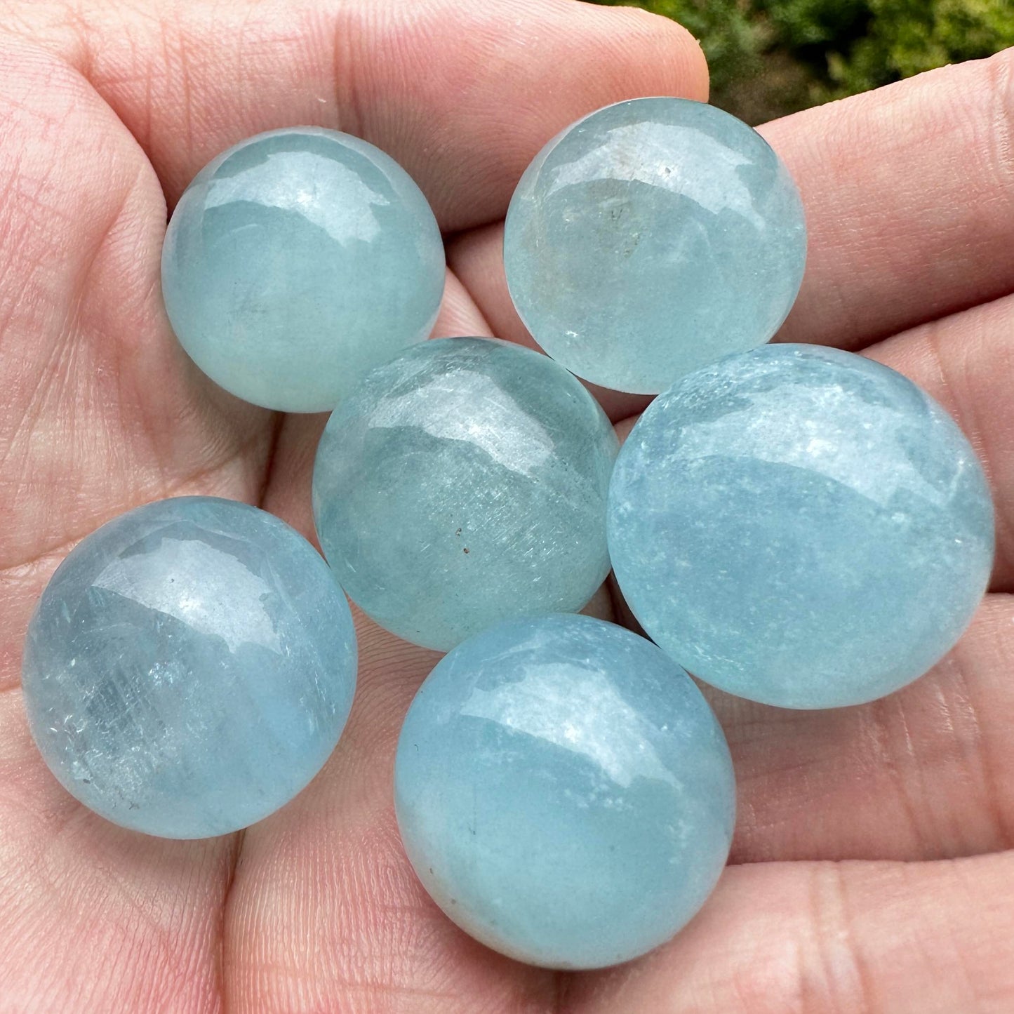 Natural Aquamarine Ball, Aquamarine Mini Ball, Blue Beryl Ball, Crystal Ball