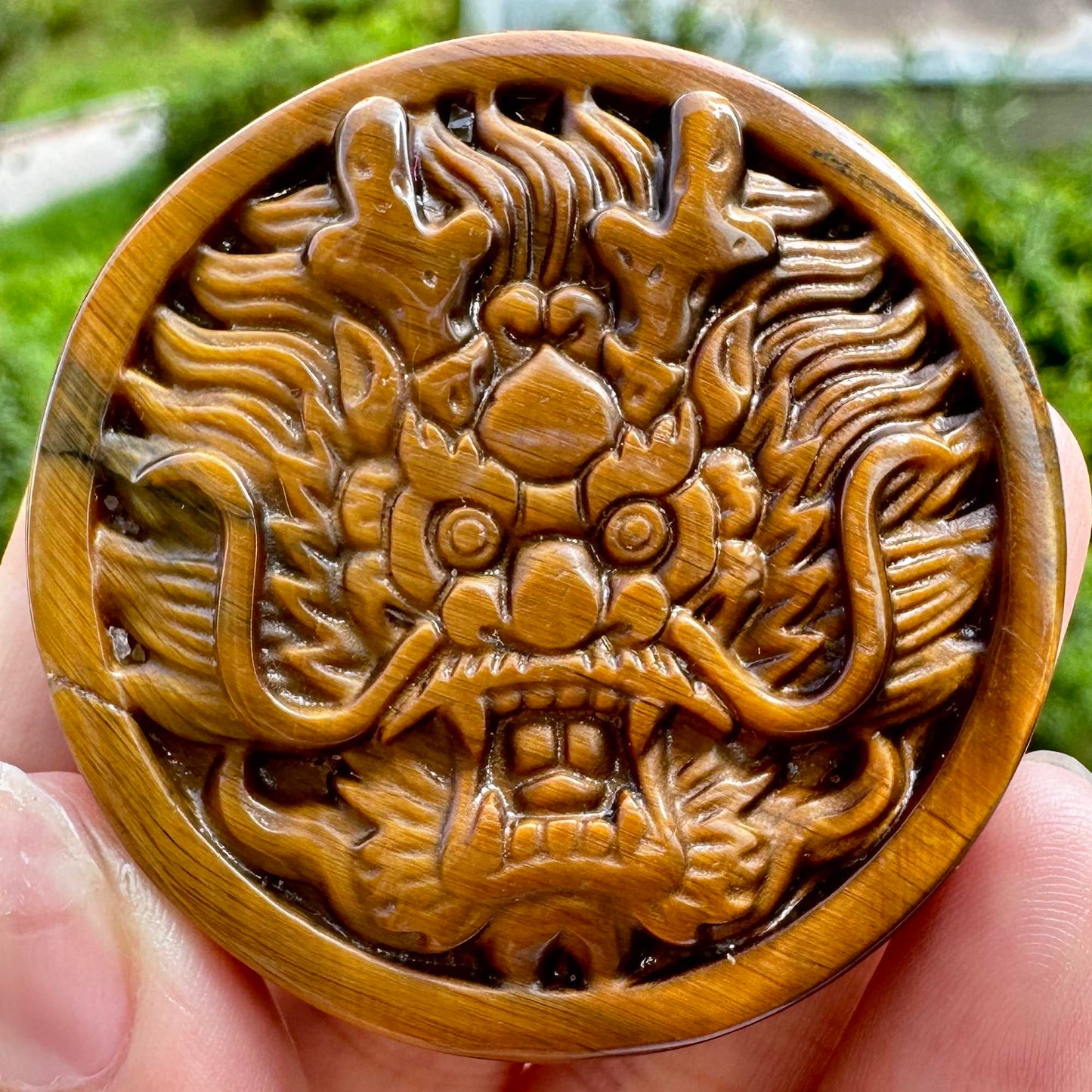 High-quality Tiger's Eye Dragon Carving, 2 Styles Natural Tiger Eye Carving, Dragon Sculpture