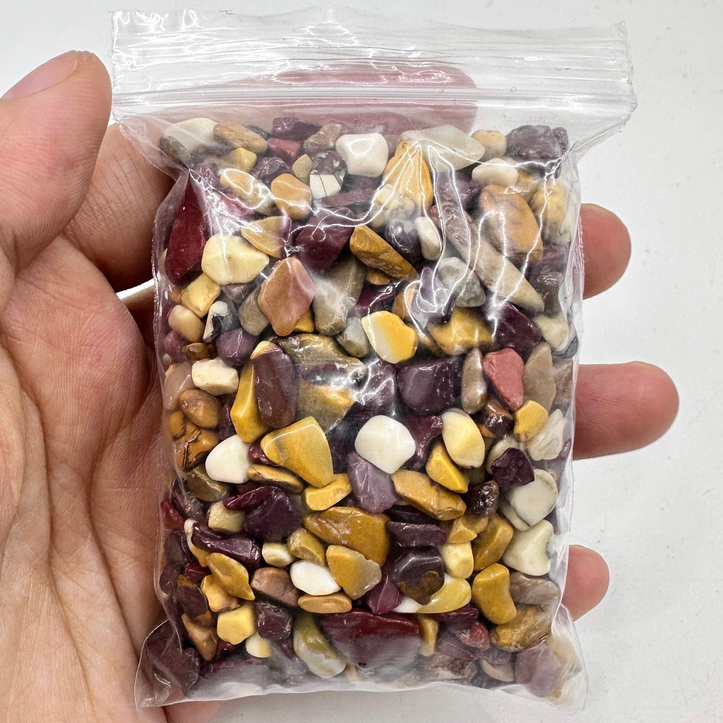 Natural Mookaite Egg Yolk Stone Chips, Gemstone Chips