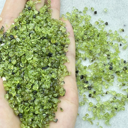 Natural Peridot Crystal Chips, Peridot Gemstone Chips