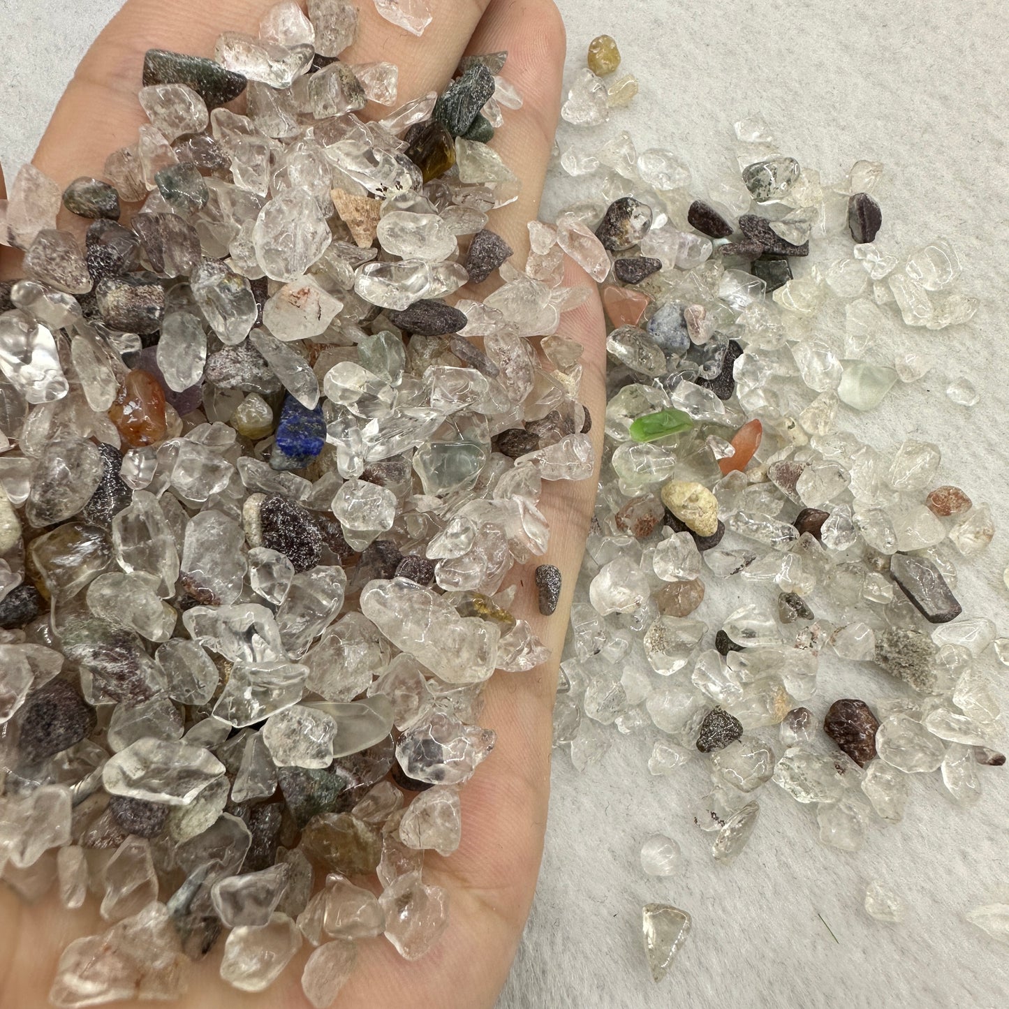 Natural Phantom Quartz Chips, Gemstone chips