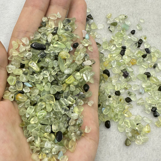 Natural Prehnite Crystal Chips, Prehnite Gemstone Chips