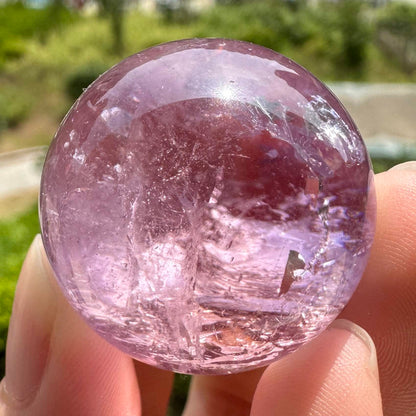 Natural Amethyst Mini Sphere, Different Sizes and Quality; Translucent Amethyst Crystal Sphere, Small Amethyst Orb, High-quality Crystal Ball, Gemstone Sphere