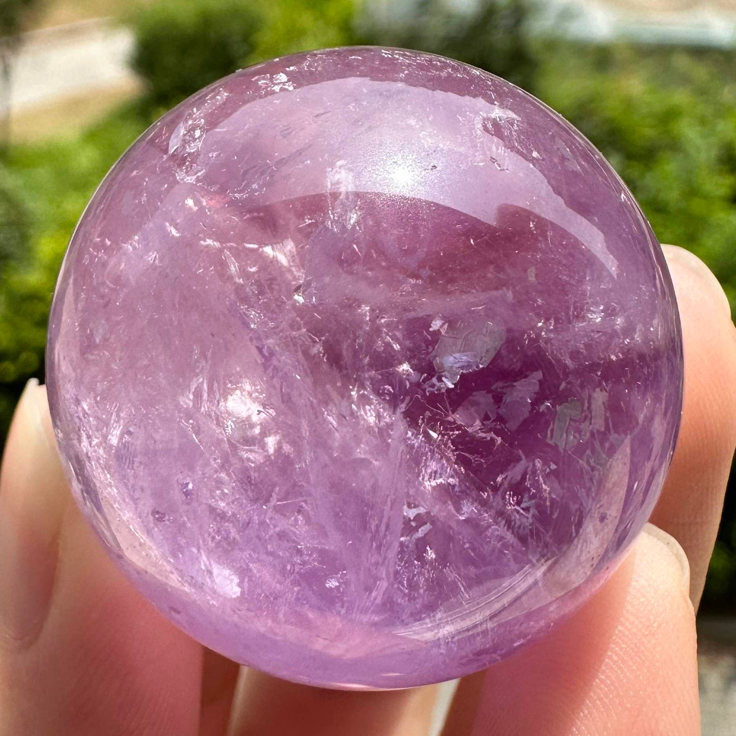 Natural Amethyst Mini Sphere, Different Sizes and Quality; Translucent Amethyst Crystal Sphere, Small Amethyst Orb, High-quality Crystal Ball, Gemstone Sphere