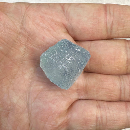 Nature Aquamarine Raw Stone With Protective Gel Coat, Aquamarine Specimen