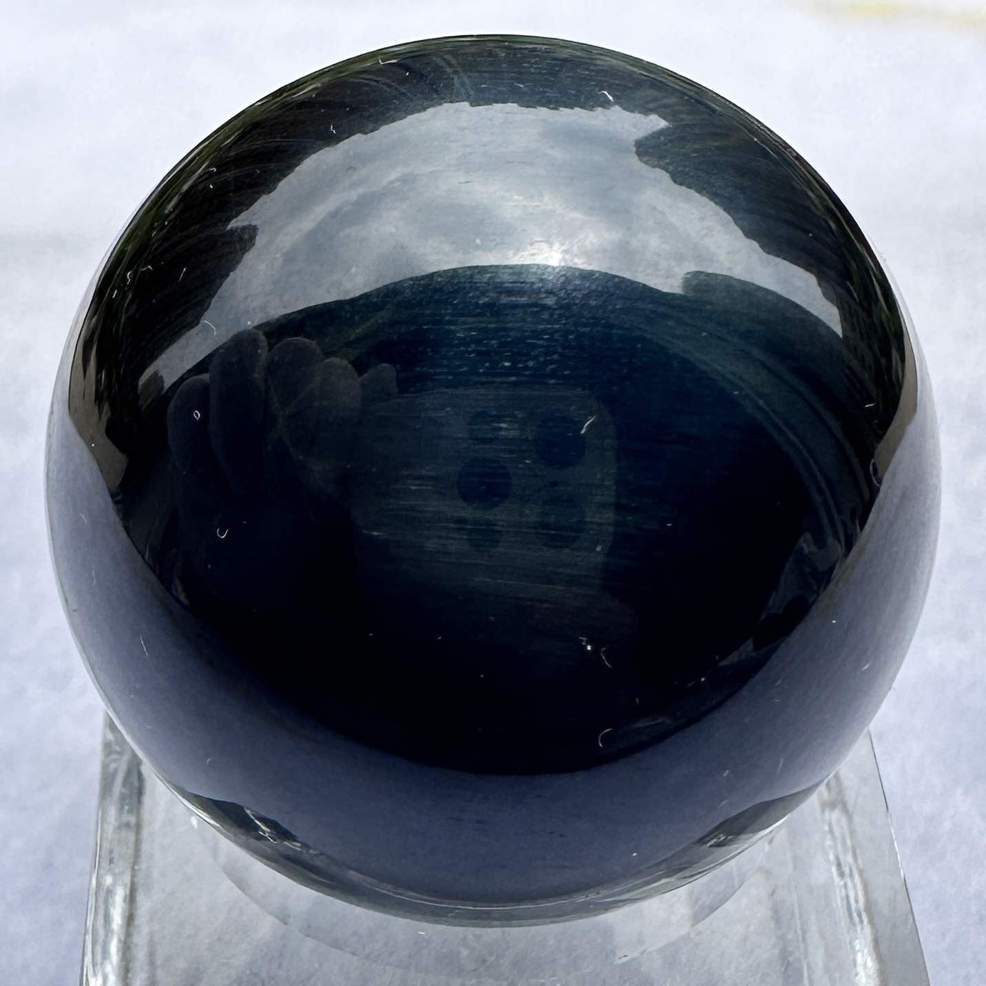 Natural Blue Tiger Eye Crystal Ball, 2.7-3.3cm/1.06-1.3in Hawk's Eye Mini Sphere, Falcon's Eye Orb