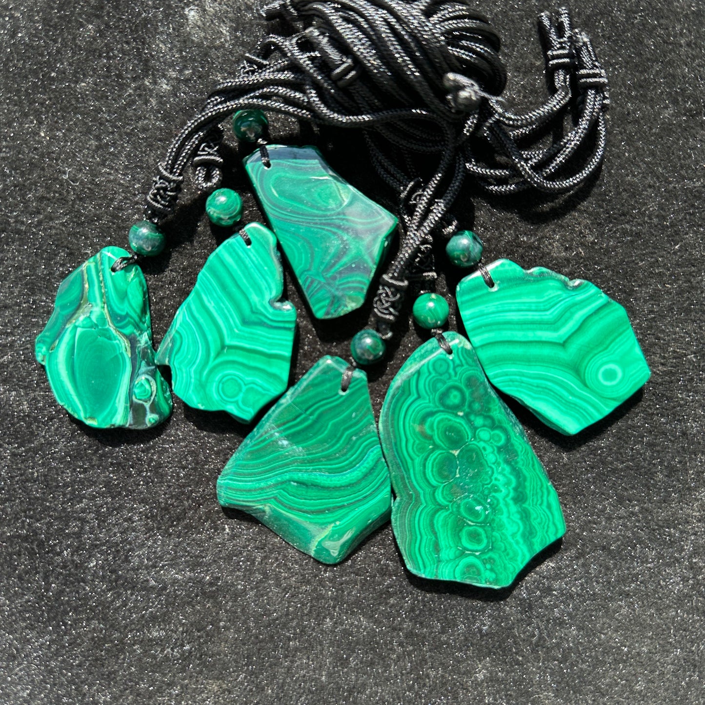 Natural Malachite Slice Pendant, Malachite Jewelry, Gemstone Pendant, Stylish Necklace Accessory