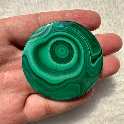 Natural Malachite Polished Round Disk, 2 sizes High Quality Malachite Crystal Disk