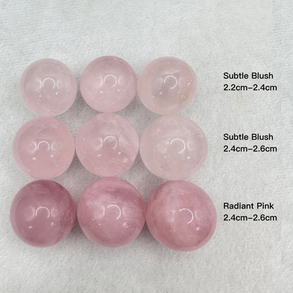 Natural Rose Quartz Balls in Different Sizes And Quality, Pink Crystal Ball, Small Rose Quartz Orb, Gemstone Sphere