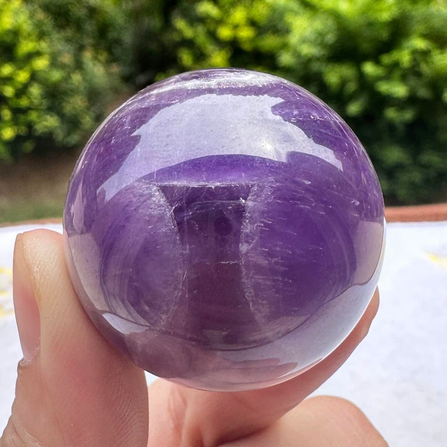 Natural Dream Amethyst Ball, Chevron Amethyst Mini Sphere, Dog Tooth Amethyst, Banded Amethyst, Amethyst Crystal Ball