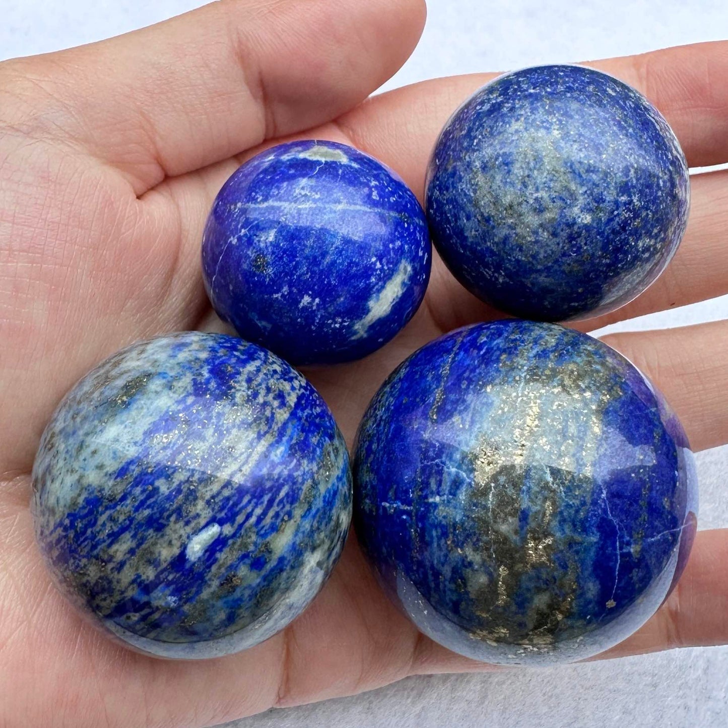 Nature Lapis Lazuli Mini Sphere, Multiple Sizes Lapis Lazuli balls, Royal Blue Gemstone Sphere