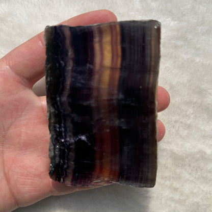 Natural Colorful Fluorite Slice, Polished Rainbow Fluorite Specimen