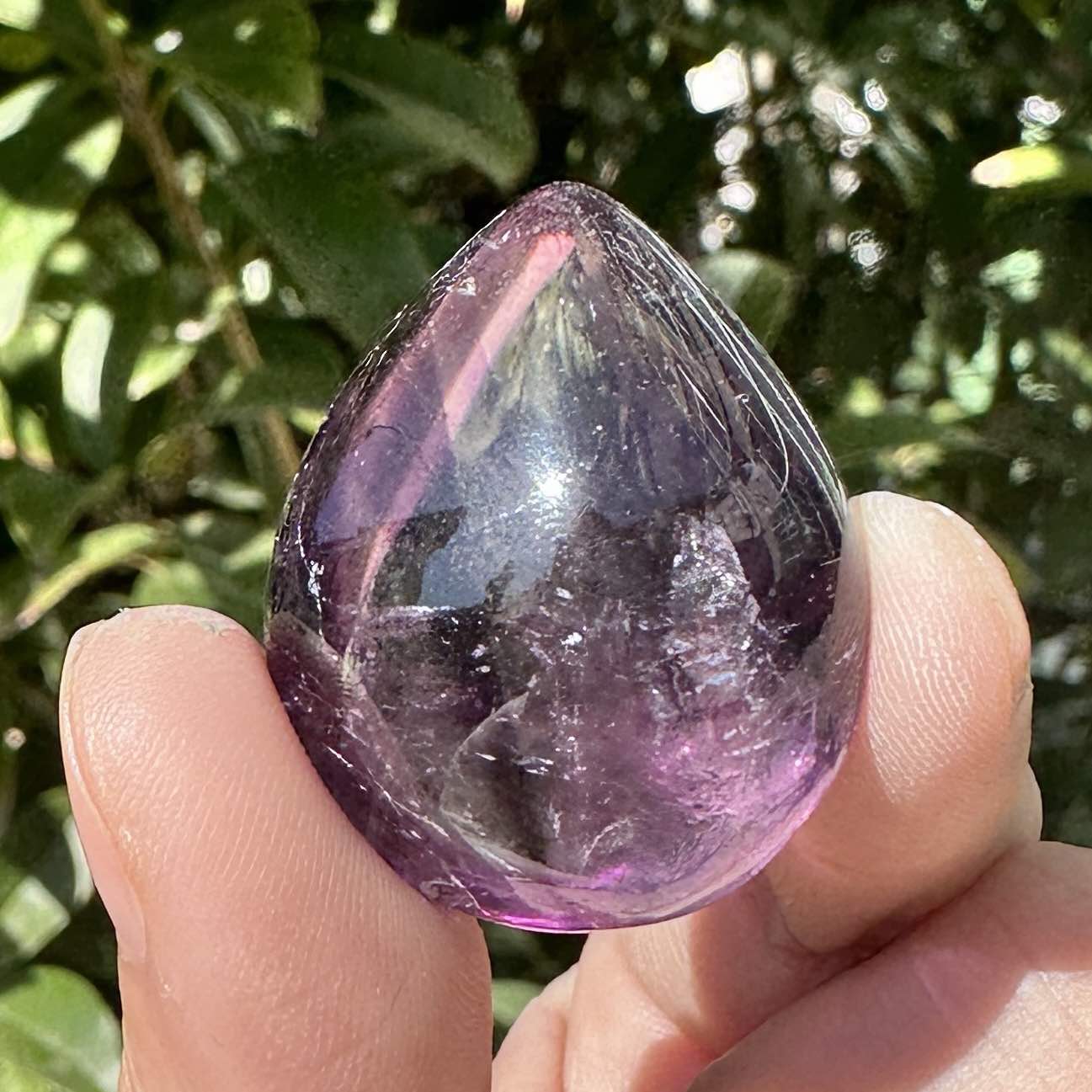 Natural Amethyst Teardrop Pendant Without Hole, Polished Crystal Droplet, Gemstone Tear-Shaped Charm