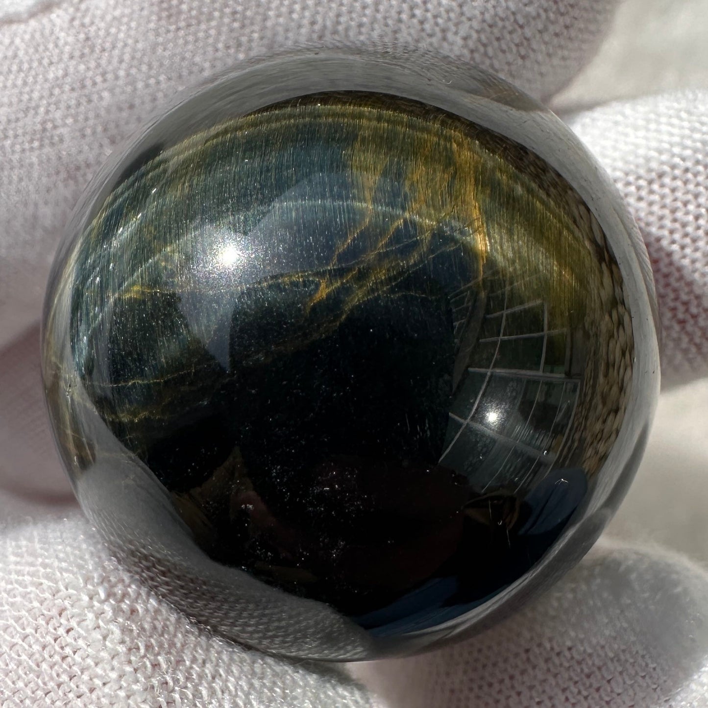 Natural Golden Blue Tiger Eye Crystal Ball, Multiple Sizes Yellow Blue Tiger Eye Mini Sphere