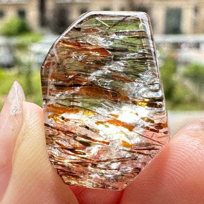 Rare Multi-Colored Rutile Quartz, Super Clear Crystal with Multi-Colored Rutile Inclusions