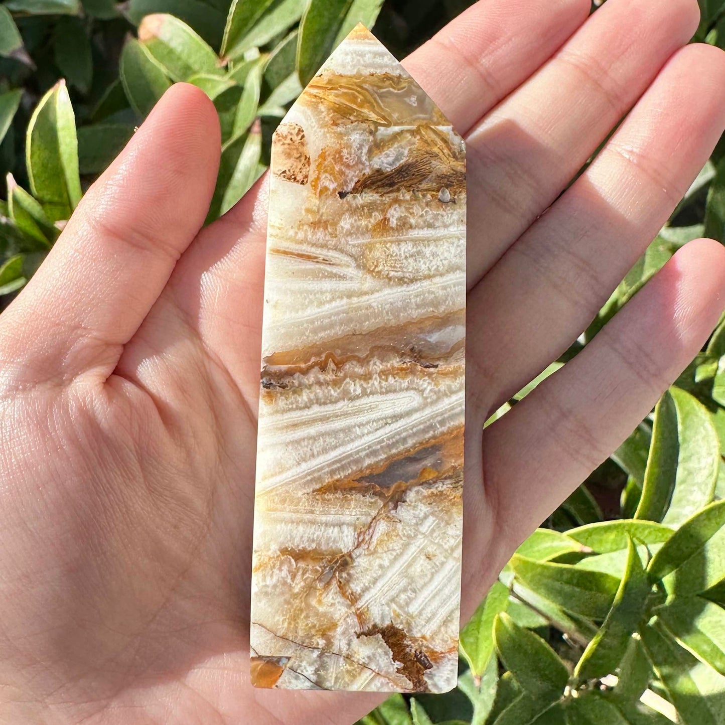 Natural Crazy Lace Agate Crystal Point, Mexican Agate Tower, Happy Lace Agate Gemstone Obelisk