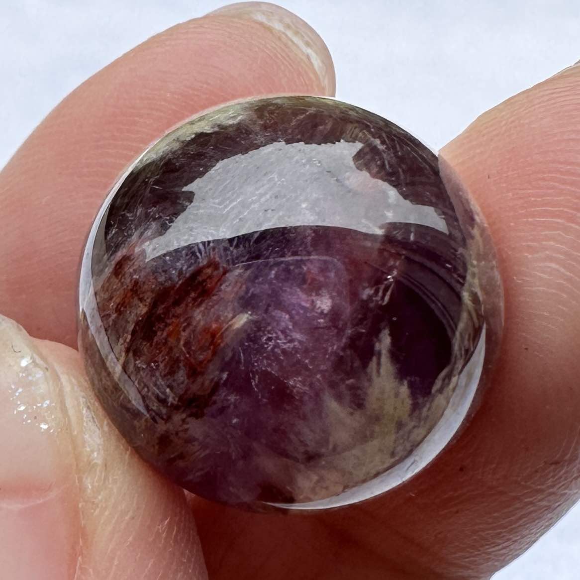 Natural Purple Garden Quartz Crystal Ball, Rare Amethyst Garden Quartz Mini Sphere, Lavender Garden Quartz