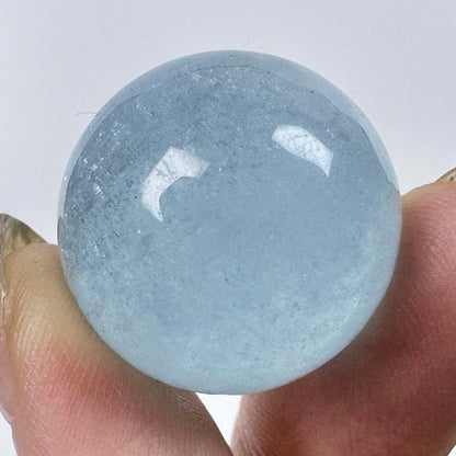 Natural Aquamarine Ball, Aquamarine Mini Ball, Blue Beryl Ball, Crystal Ball