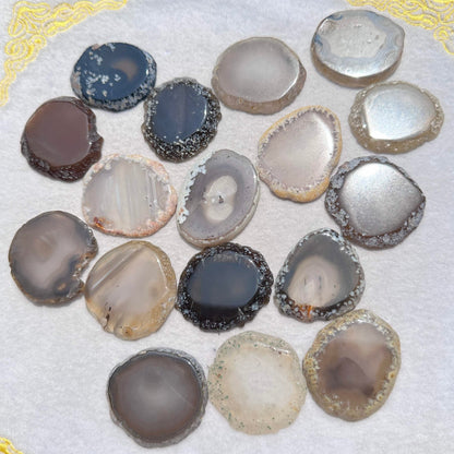 Natural Agate Slices in Different Sizes, Polished Agate Slabs, Agate Crystal Plates