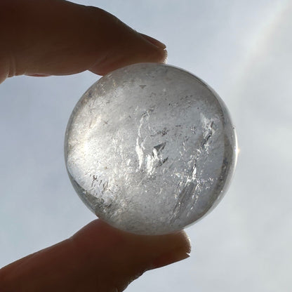 Natural Clear Quartz Crystal Sphere, Clear Quartz Orb, Crystal Ball