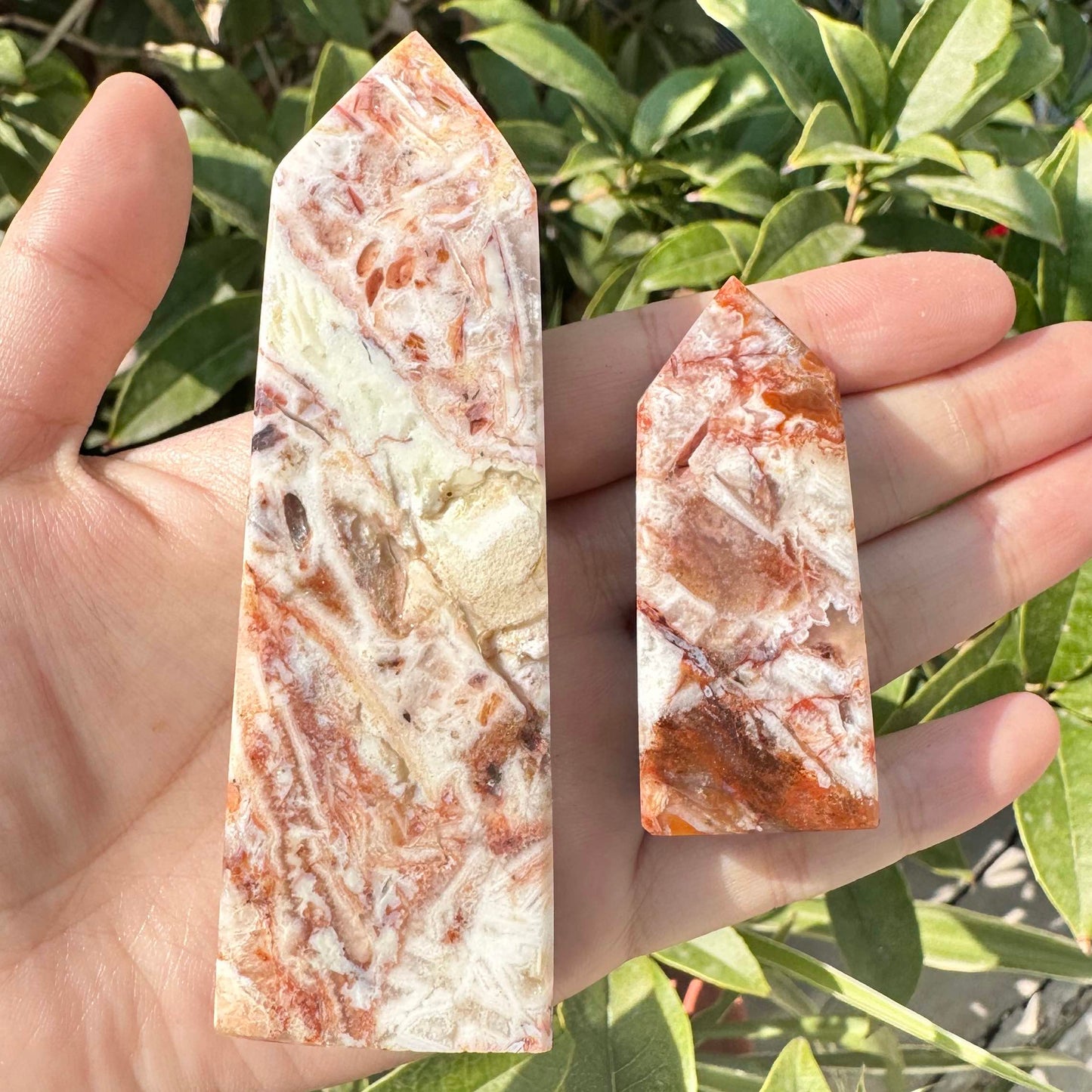 Natural Crazy Lace Agate Crystal Point, Mexican Agate Tower, Happy Lace Agate Gemstone Obelisk