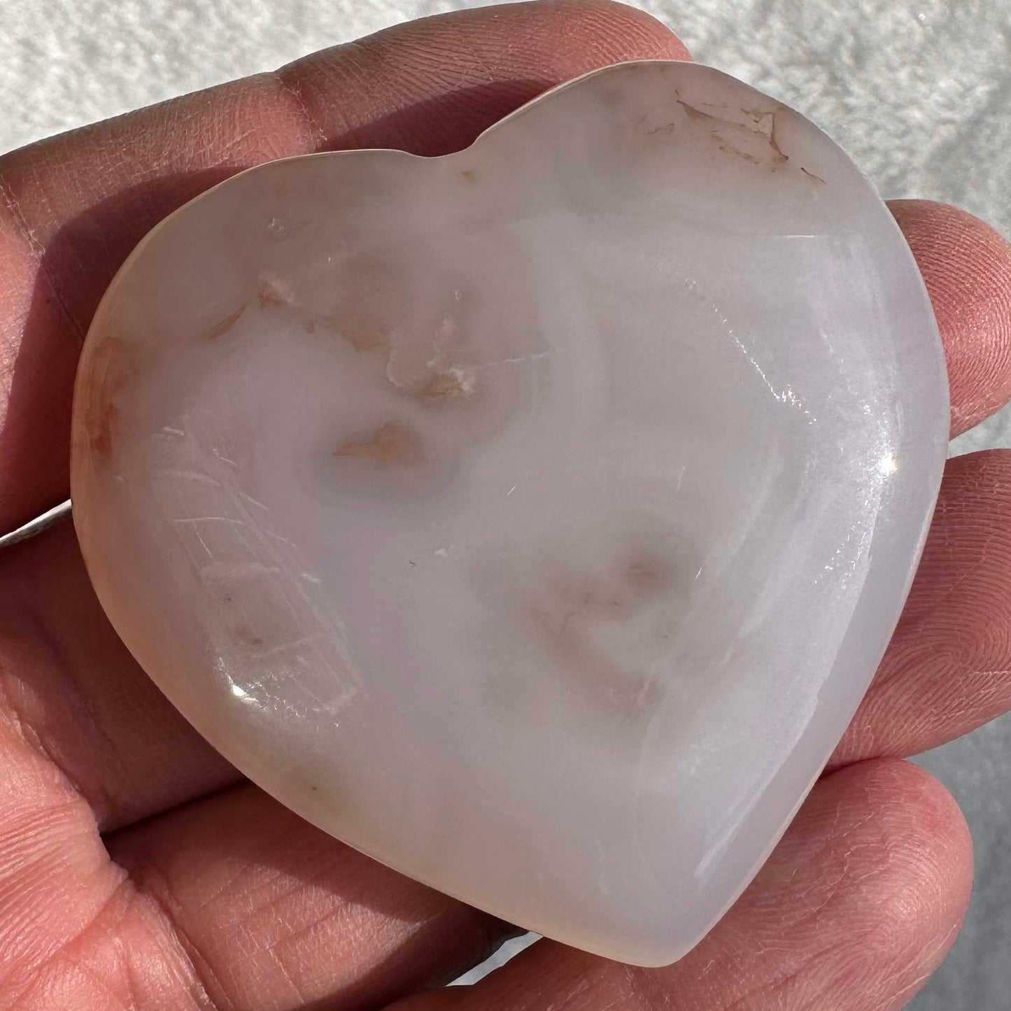 Natural Agate Heart Carving, Agate Carving