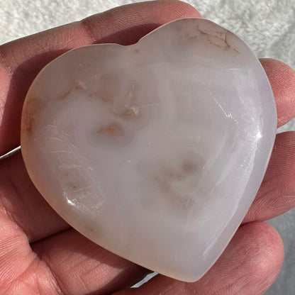 Natural Agate Heart Carving, Agate Carving