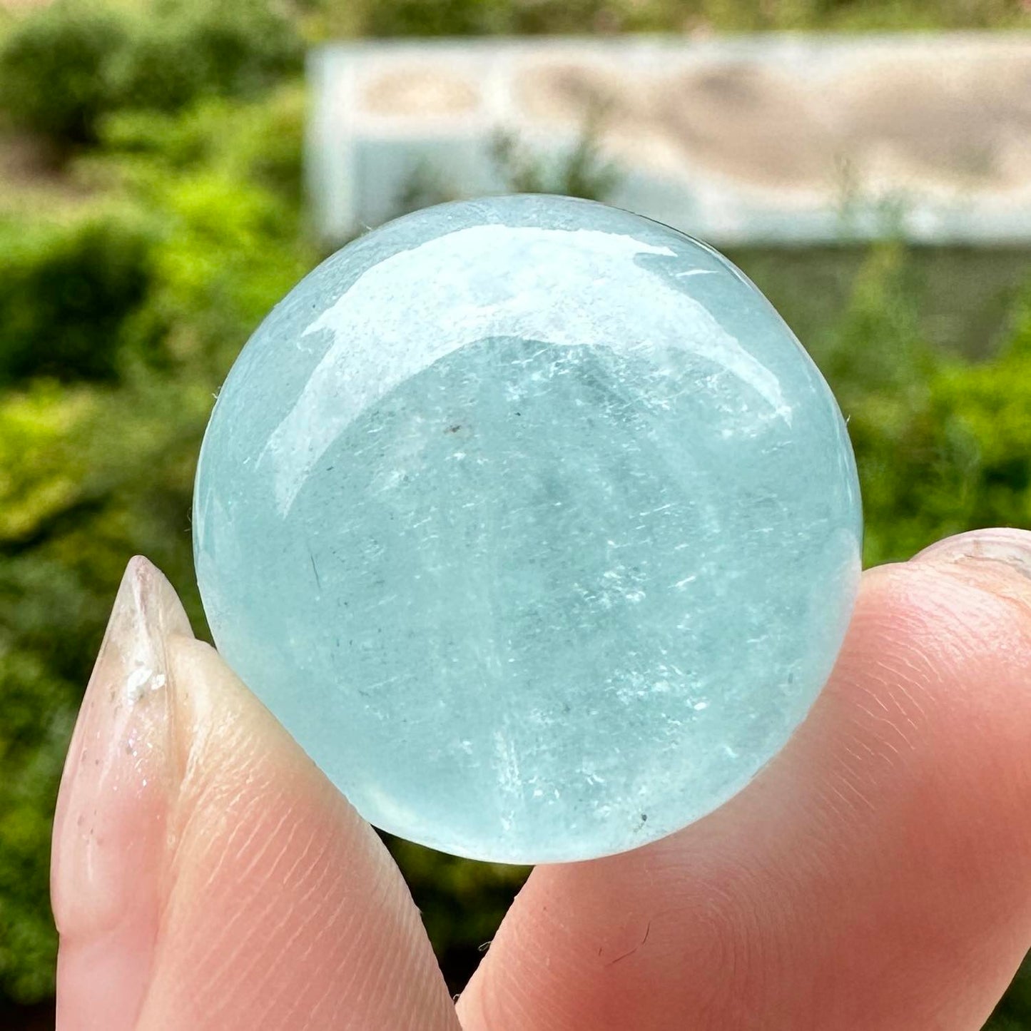 Natural Aquamarine Ball, Aquamarine Mini Ball, Blue Beryl Ball, Crystal Ball