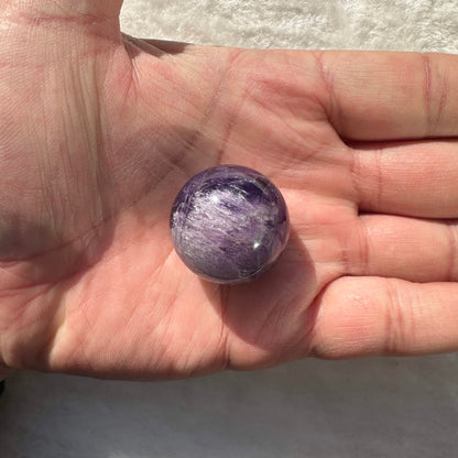 Natural Dream Amethyst Ball, Chevron Amethyst Mini Sphere, Dog Tooth Amethyst, Banded Amethyst, Amethyst Crystal Ball