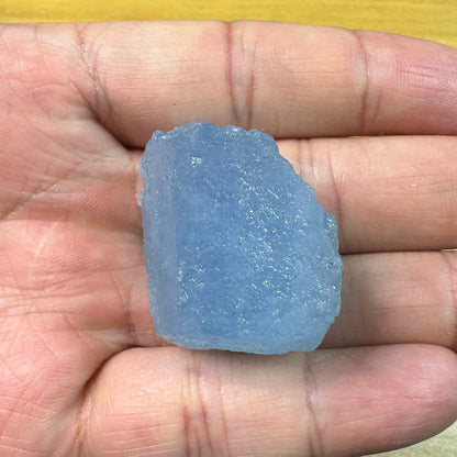 Nature Aquamarine Raw Stone With Protective Gel Coat, Aquamarine Specimen