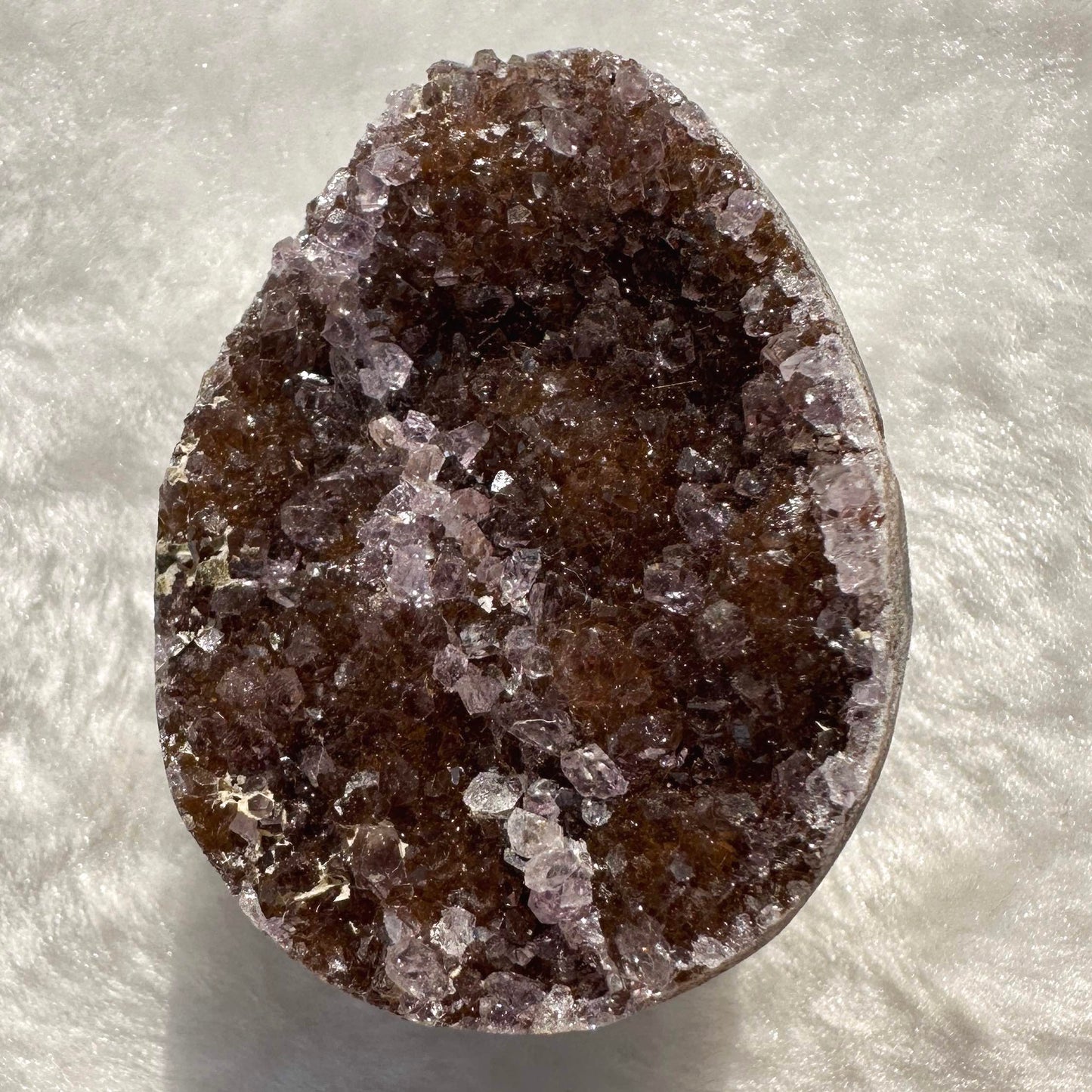 Natural Colorful Amethyst Dragon Egg Geode from Uruguay, Rare Find Different Colors of Amethyst Geodes