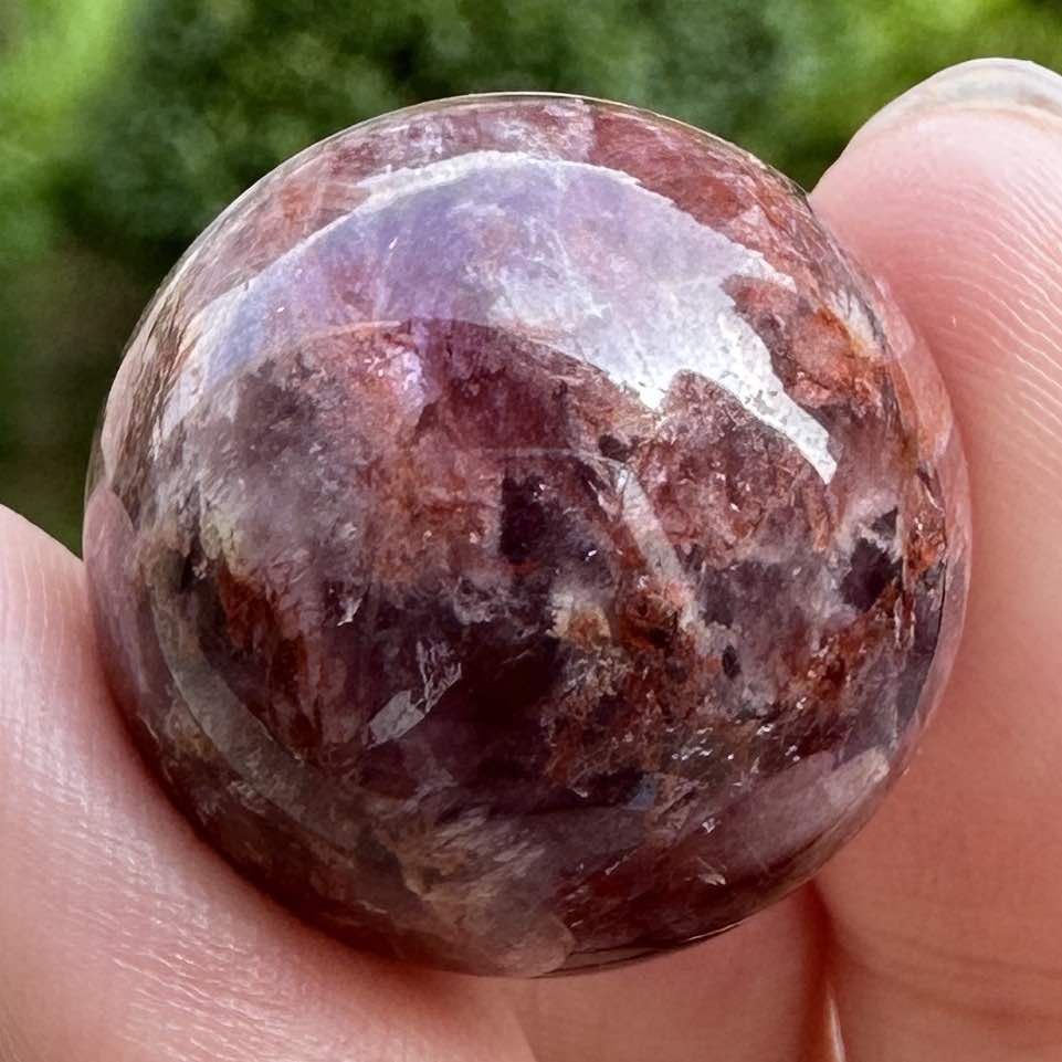 Natural Purple Garden Quartz Crystal Ball, Rare Amethyst Garden Quartz Mini Sphere, Lavender Garden Quartz