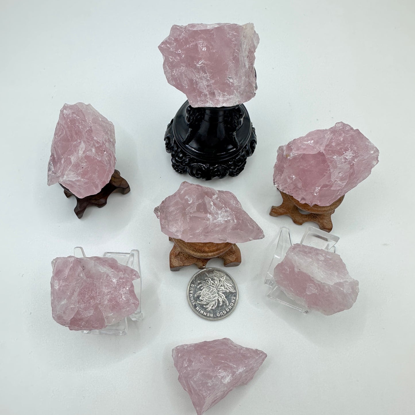 Nature Rose Quartz Raw Stone, Genuine Pink Quartz Crystal Chunks