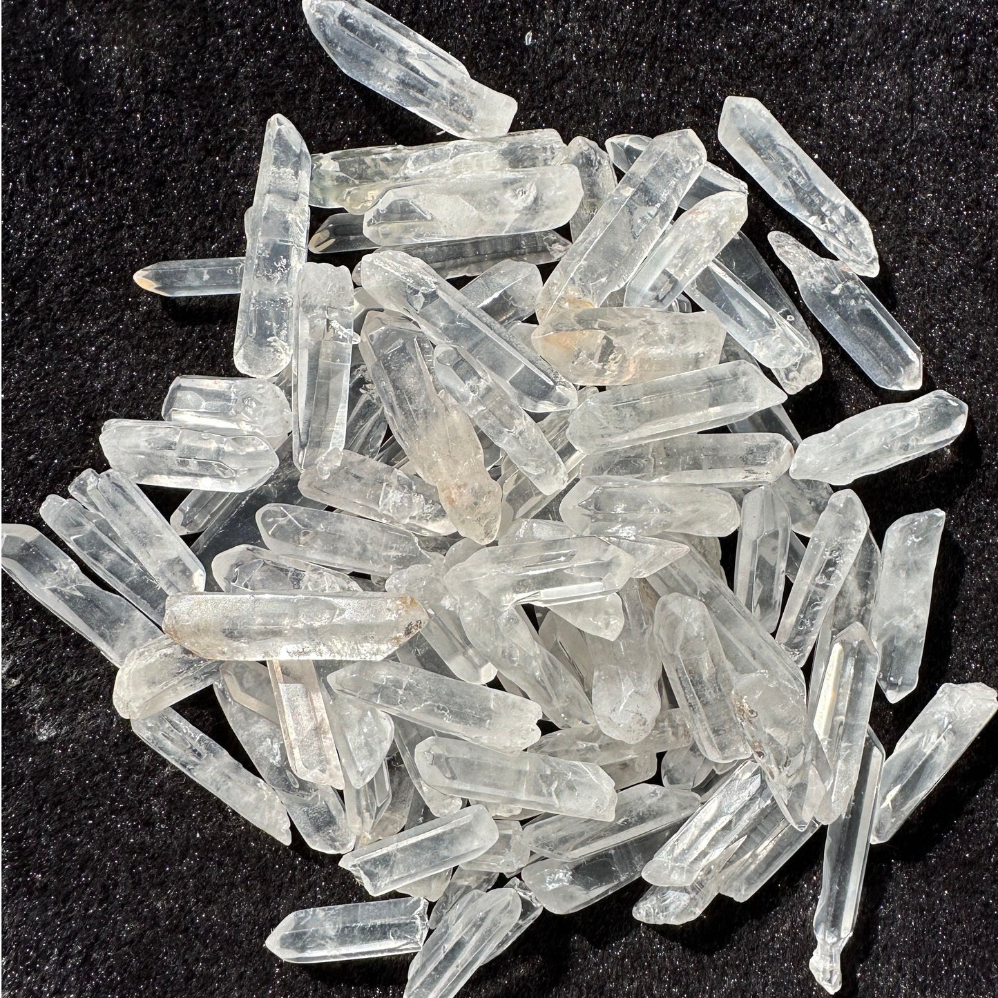 Natural Clear Quartz Crystal Tips, Small Clear Quartz Prisms