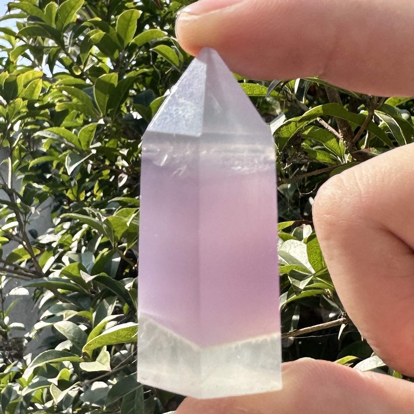 Natural Lavender Fluorite Crystal Point, 4-9cm/1.57-3.54in Tall Lavender Fluorite Tower, Fluorite Healing Wand