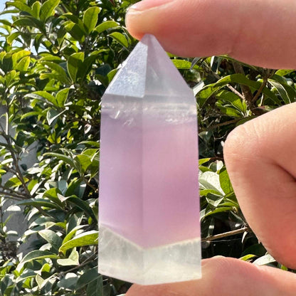 Natural Lavender Fluorite Crystal Point, 4-9cm/1.57-3.54in Tall Lavender Fluorite Tower, Fluorite Healing Wand