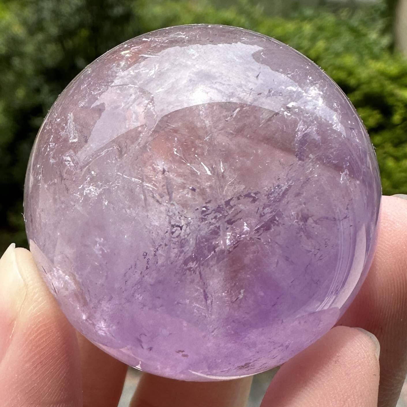 Natural Amethyst Mini Sphere, Different Sizes and Quality; Translucent Amethyst Crystal Sphere, Small Amethyst Orb, High-quality Crystal Ball, Gemstone Sphere