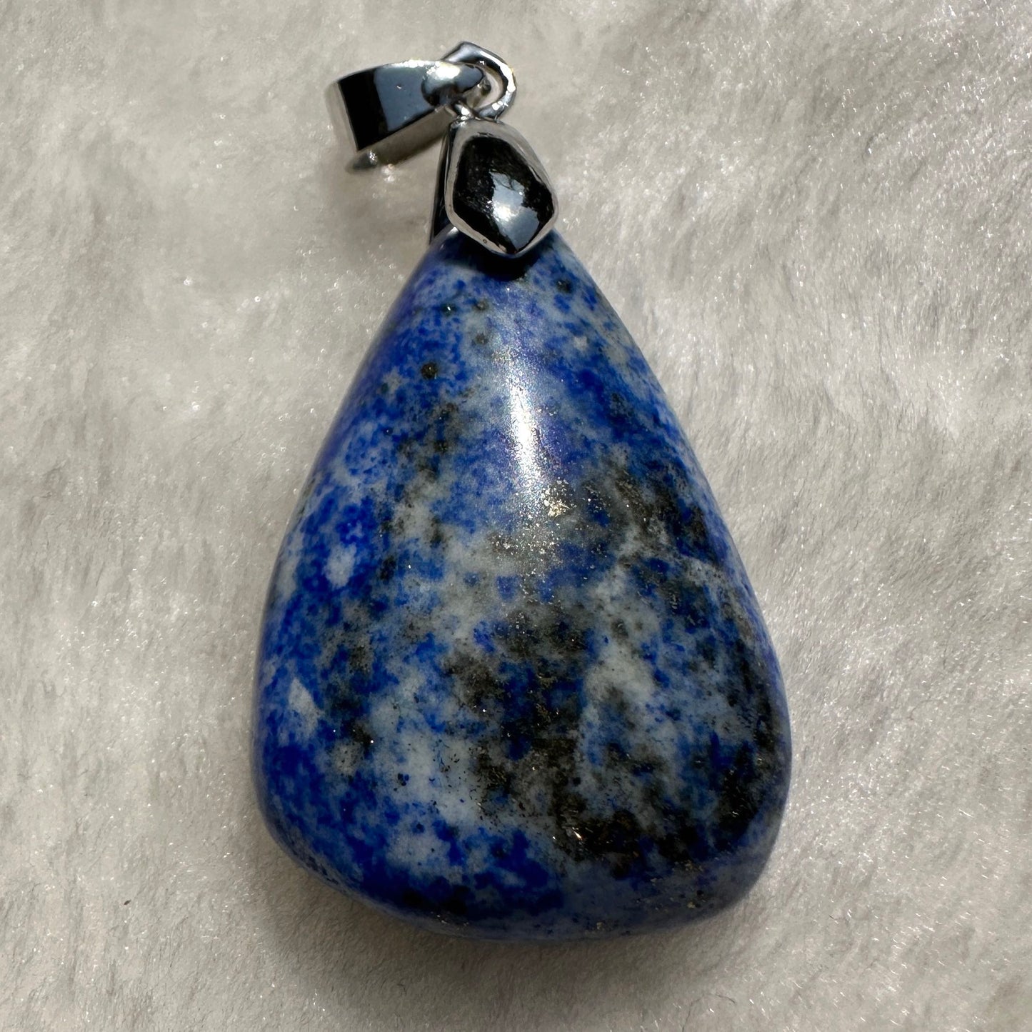 Natural Lapis Lazuli Droplet Pendant, 2.2-3.5cm/0.87-1.38in Royal Blue Gemstone Tear Drop