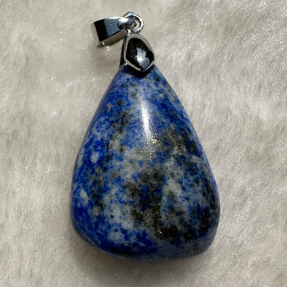Natural Lapis Lazuli Droplet Pendant, 2.2-3.5cm/0.87-1.38in Royal Blue Gemstone Tear Drop