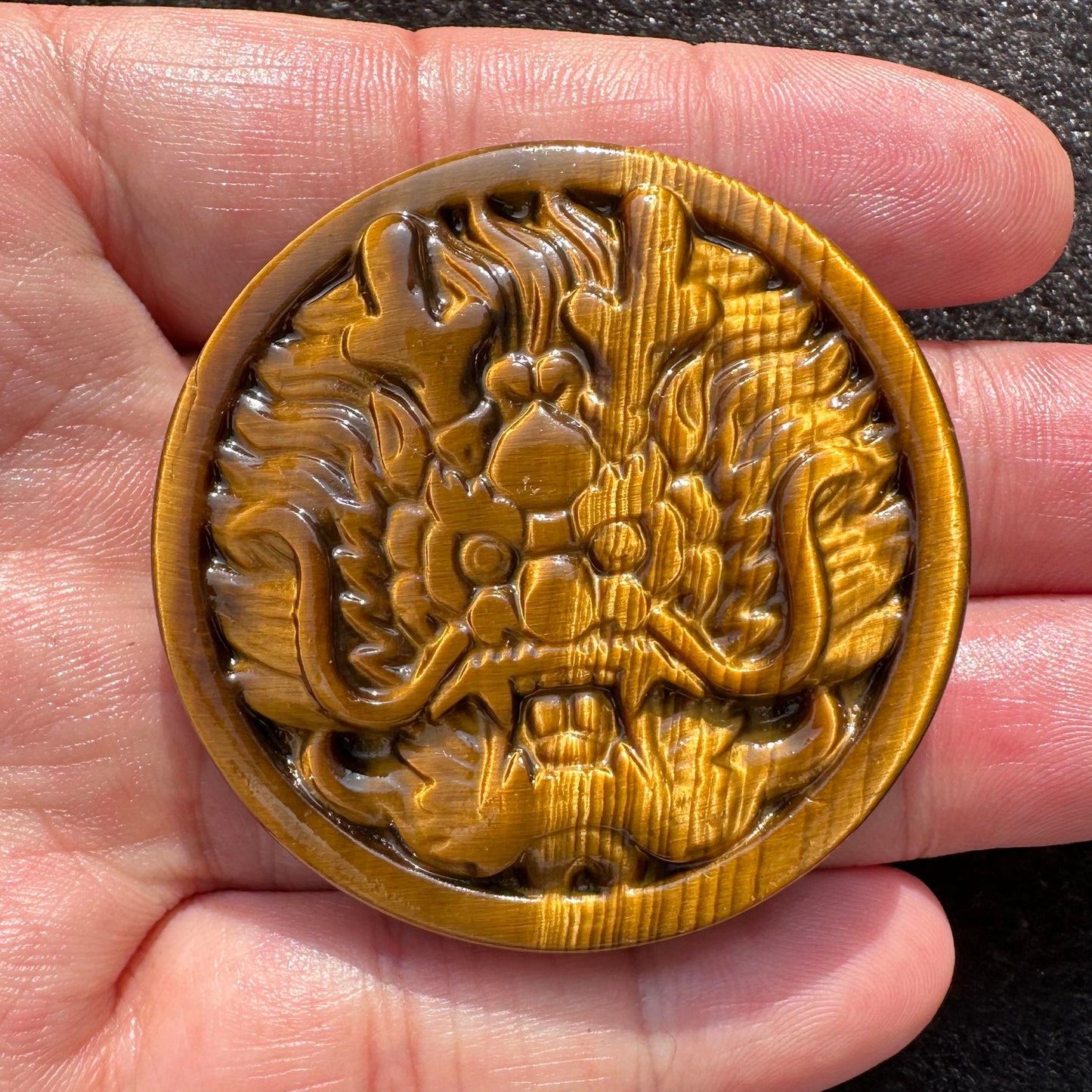 High-quality Tiger's Eye Dragon Carving, 2 Styles Natural Tiger Eye Carving, Dragon Sculpture