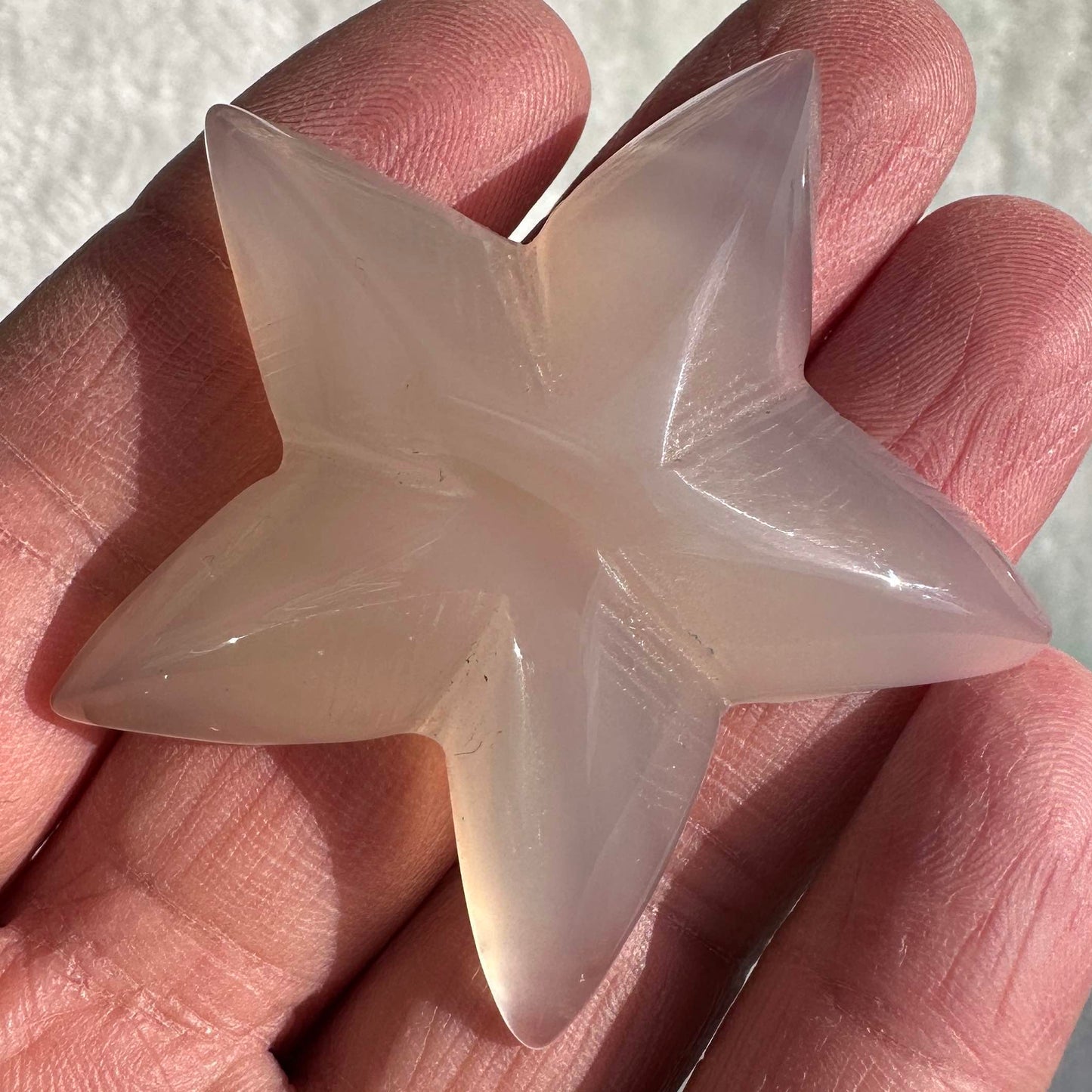 Natural Agate Starfish Carving, Agate Animal Carving