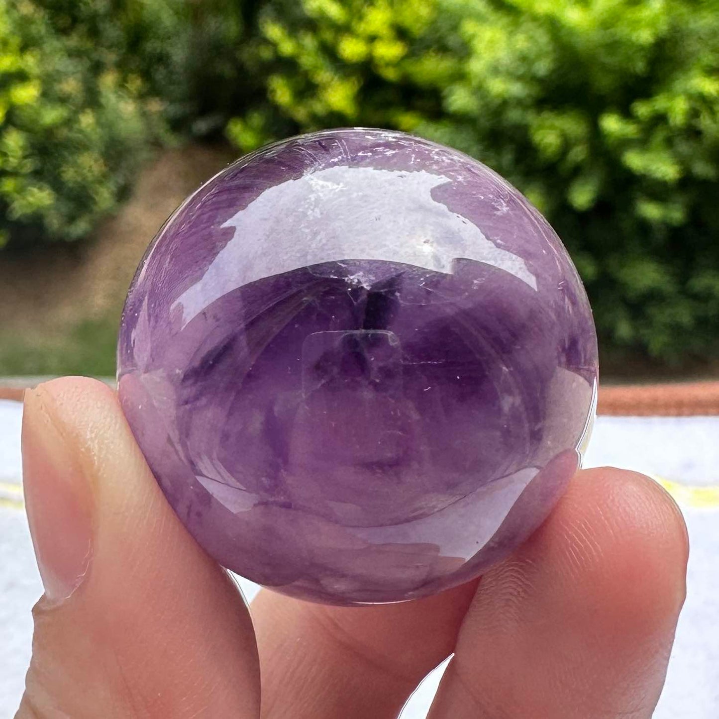 Natural Dream Amethyst Ball, Chevron Amethyst Mini Sphere, Dog Tooth Amethyst, Banded Amethyst, Amethyst Crystal Ball