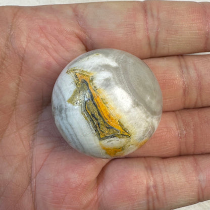 Natural Bumble Bee Jasper Pocket Sphere, Bumble Bee Jasper Mini Globe